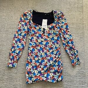 NWT Zara Floral Long Sleeve Dress